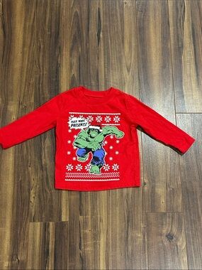 jumping beans Red Long-Sleeve Hulk Graphic Tee